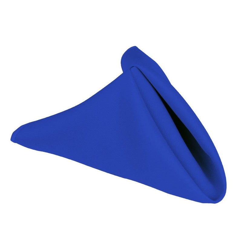 LTC LINENS LinenTablecloth 17-Inch Polyester Napkins (1-Dozen) Royal Blue - Image 1